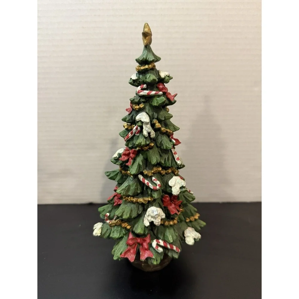 Vintage Home Interior Resin Table Top Holiday Christmas Tree Decor 9